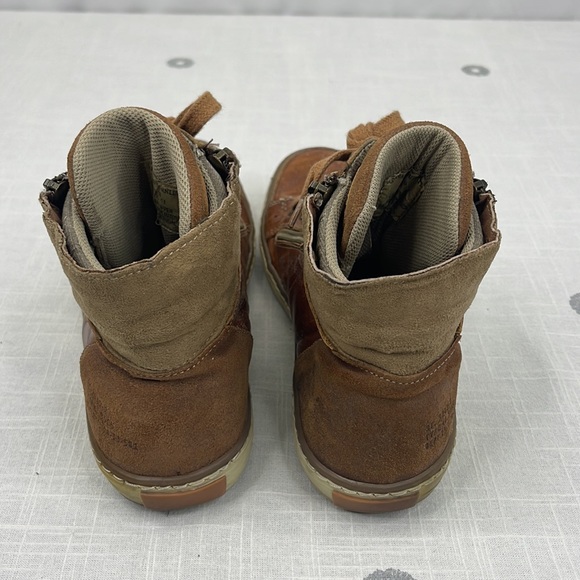 Steve Madden Art Name Burnleyy High Top Zip Lace Studded Leather Shoes Mens Sz 8 - Picture 2 of 7